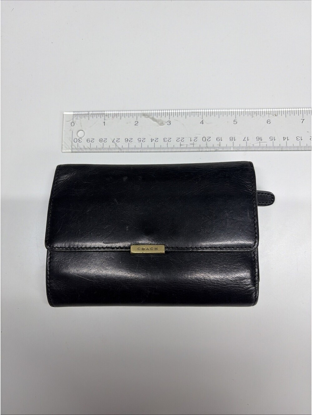 Vintage Coach Black Folding Wallet for Women